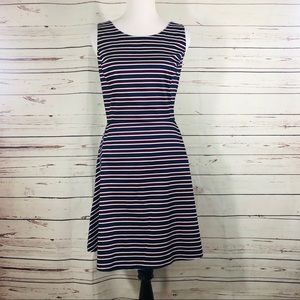 Tommy Hilfiger 🆕 Dress Striped Navy Blue Size 14